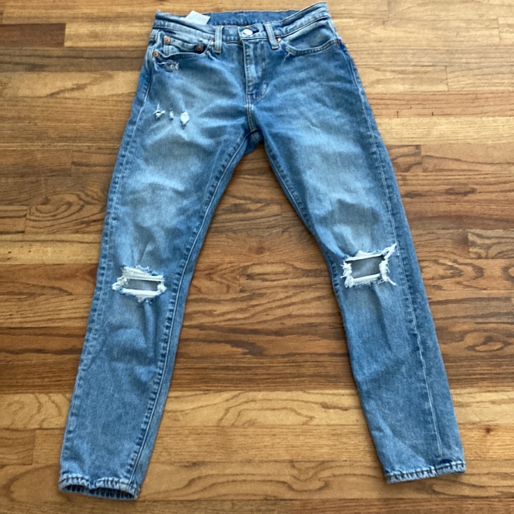 Levi’s 512 Ripped Jeans Size 28 x 30 Faded Light Wash